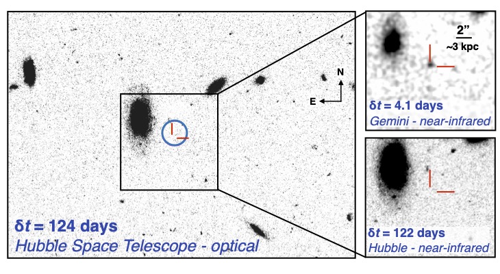 Optical image from the Hubble Space Telescope (Surprise kilonova upends established understanding of long gamma-ray bursts)